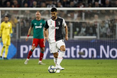 TURIN, İTALYA - 22 EKİM 2019. UEFA CHAMPIONS LEAG, JUVENTUS karşı LOKOMOTIV MOSCOW 2-1: Sami Khedira, Almanya, Juventus.