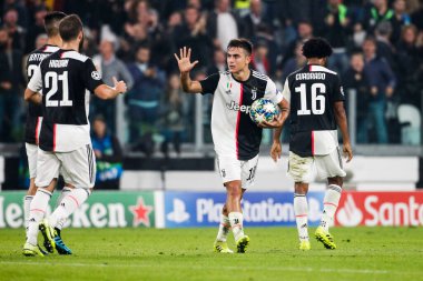 TURIN, İTALYA - 22 EKİM 2019. UEFA CHAMPIONS LEAGUE, JUVENTUS karşı LOKOMOTIV MOSCOW 2-1: Paulo Dybala, Arjantin, Juventus,.