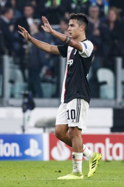 TURIN, İTALYA - 22 EKİM 2019. UEFA CHAMPIONS LEAGUE, JUVENTUS karşı LOKOMOTIV MOSCOW 2-1: Paulo Dybala, Arjantin, Juventus,.