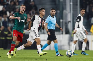 TURIN, İTALYA - 22 EKİM 2019. UEFA CHAMPIONS LEAGUE, JUVENTUS karşı LOKOMOTIV MOSCOW 2-1: Paulo Dybala, Arjantin, Juventus.