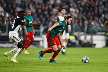 TURIN, İTALYA - 22 EKİM 2019. UEFA CHAMPIONS Liderliği, JUVENTUS LOKOMOTIV MOSCOW 2-1: Blaise Matuidi, Fransa, Juventus.