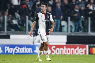 TURIN, İTALYA - 22 EKİM 2019. UEFA CHAMPIONS LEAGUE, JUVENTUS karşı LOKOMOTIV MOSCOW 2-1: Paulo Dybala, Arjantin, Juventus.