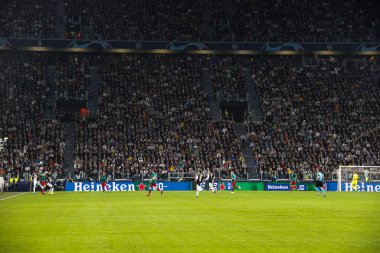 TÜRİN, İTALYA - 22 EKİM 2019 UEFA CHAMPIONS Lideri, JUVENTUS LOKOMOTIV MOSCOW  