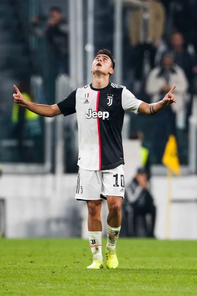 TURIN, İTALYA - 22 EKİM 2019. UEFA CHAMPIONS LEAGUE, JUVENTUS karşı LOKOMOTIV MOSCOW 2-1: Paulo Dybala, Arjantin, Juventus,.