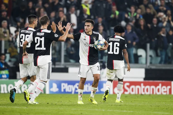 TURIN, İTALYA - 22 EKİM 2019. UEFA CHAMPIONS LEAGUE, JUVENTUS karşı LOKOMOTIV MOSCOW 2-1: Paulo Dybala, Arjantin, Juventus,.