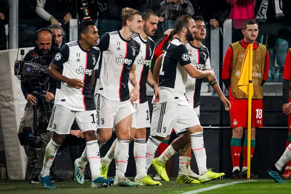 Turin Itália Outubro 2019 Uefa Champions League Juventus Lokomotiv Moscow — Fotografia de Stock