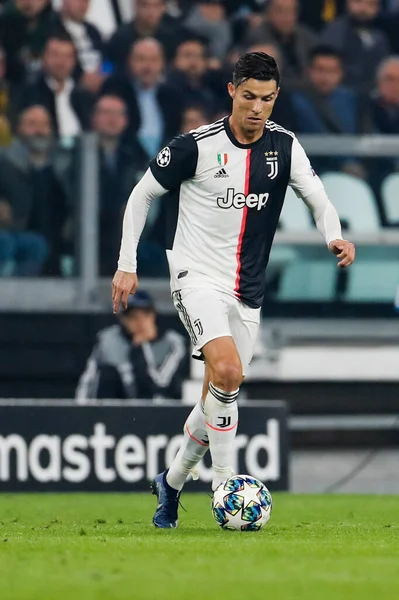 TURIN, İTALYA - 22 EKİM 2019. UEFA CHAMPIONS LEAGUE, JUVENTUS karşı LOKOMOTIV MOSCOW 2-1: Cristiano Ronaldo, Juventus.