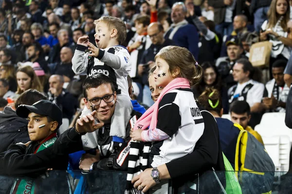 Turin Itálie Října2019 Uefa Champions League Juventus Lokomotiv Moscow Podporovatelé — Stock fotografie