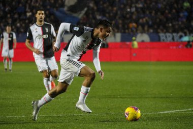 Bergamo, İtalya. 23 / 11 / 2019. Serie A, İtalyan futbol şampiyonası. Atalanta Juventus 'a karşı 1-3, Paulo Dybala, Arjantin, Juventus.