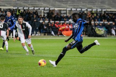 Bergamo, İtalya. 23 / 11 / 2019. Serie A, İtalyan futbol şampiyonası. Atalanta, Juventus 'a karşı 1-3, Musa Barrow, Gambiya, Atalanta.