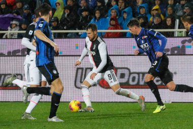 Bergamo, İtalya. 23 / 11 / 2019. Serie A, İtalyan futbol şampiyonası. Atalanta Juventus 'a karşı 1-3, Aaron Ramsey, Wales, Juventus.