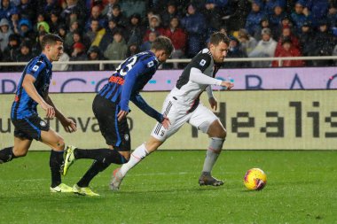 Bergamo, İtalya. 23 / 11 / 2019. Serie A, İtalyan futbol şampiyonası. Atalanta Juventus 'a karşı 1-3, Aaron Ramsey, Wales, Juventus.