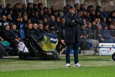 Bergamo, İtalya. 23 / 11 / 2019. Serie A, İtalyan futbol şampiyonası. Atalanta Juventus 'a karşı 1-3, Maurizio Sarri, koç Juventus.