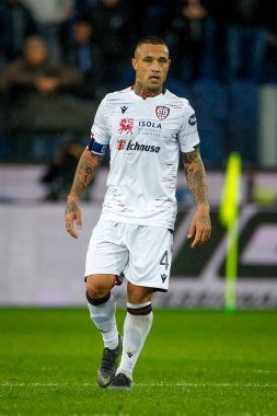 Bergamo, İtalya. 03 Kasım 2019. Campionato Italiano Serie A, Atalanta-Cagliari 0-2. Radja Nainggolan, Cagliari.