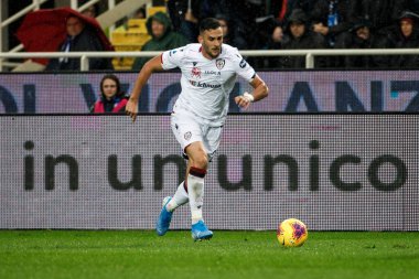 Bergamo, İtalya. 03 Kasım 2019. Campionato Italiano Serie A, Atalanta-Cagliari 0-2. Charalampos Lykogiannis, Cagliari.