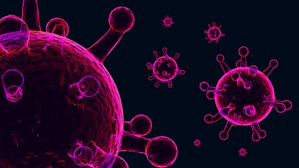 Illustration Corona Virus Mikrob Infektion Covid — Stockfoto