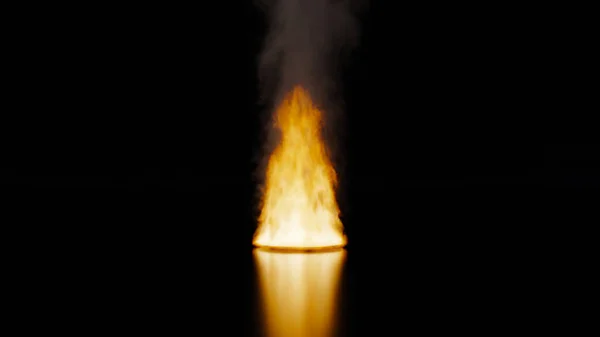 Render Fire Black Backgrounds — Stock Photo, Image