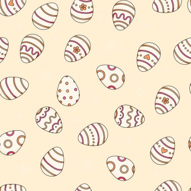 Vektör Seamless Modeli Paskalya yumurtaları