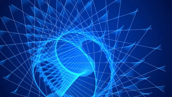 Синий Цифровой Фон Структура Сетевого Соединения Рендеринг — стоковое фото