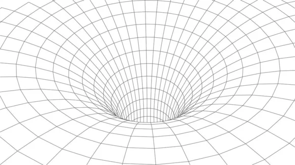 Technologie Drahtgittertunnel Auf Weißem Hintergrund Futuristisches Gitter — Stockvektor