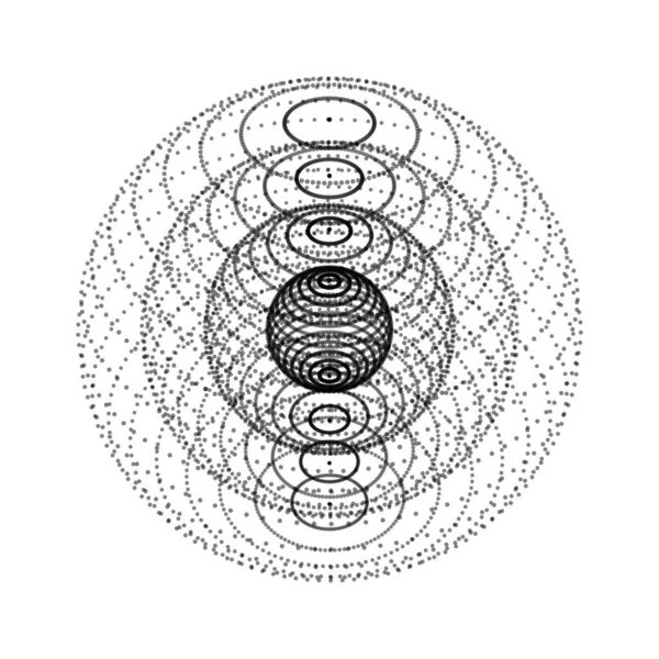 Esfera Tecnológica Con Puntos Conexión Estructura Red Abstracta Digital — Archivo Imágenes Vectoriales