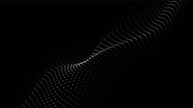 Soyut teknoloji geçmişi. Büyük veri görselleştirmesi. Vektör dijital dinamik dalga.