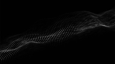 Soyut teknoloji geçmişi. Büyük veri görselleştirmesi. Vektör dijital dinamik dalga.