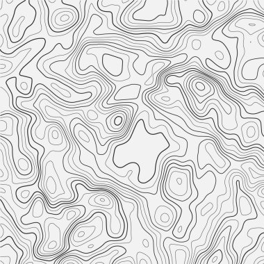 Beyaz arkaplanda topografik harita. Vektör ızgara haritası.