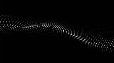 Soyut teknoloji geçmişi. Büyük veri görselleştirmesi. Vektör dijital dinamik dalga.