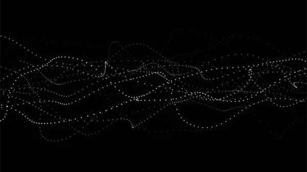 Абстрактный Технологический Фон Большая Визуализация Данных Векторные Цифровые Волны — стоковый вектор
