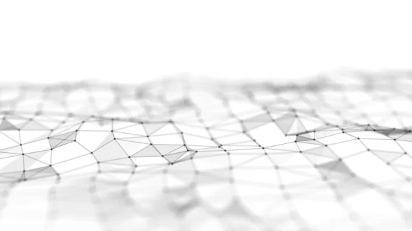 青のデジタル背景 ネットワーク接続構造 3Dレンダリング — ストック写真