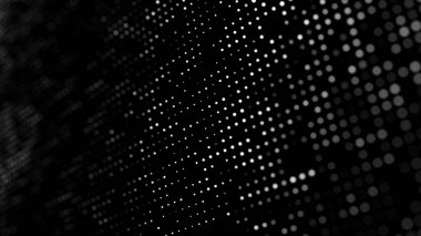 Teknoloji geçmişi noktalar. Büyük veri görselleştirmesi. Fütürist dinamik dalga. 3B görüntüleme.