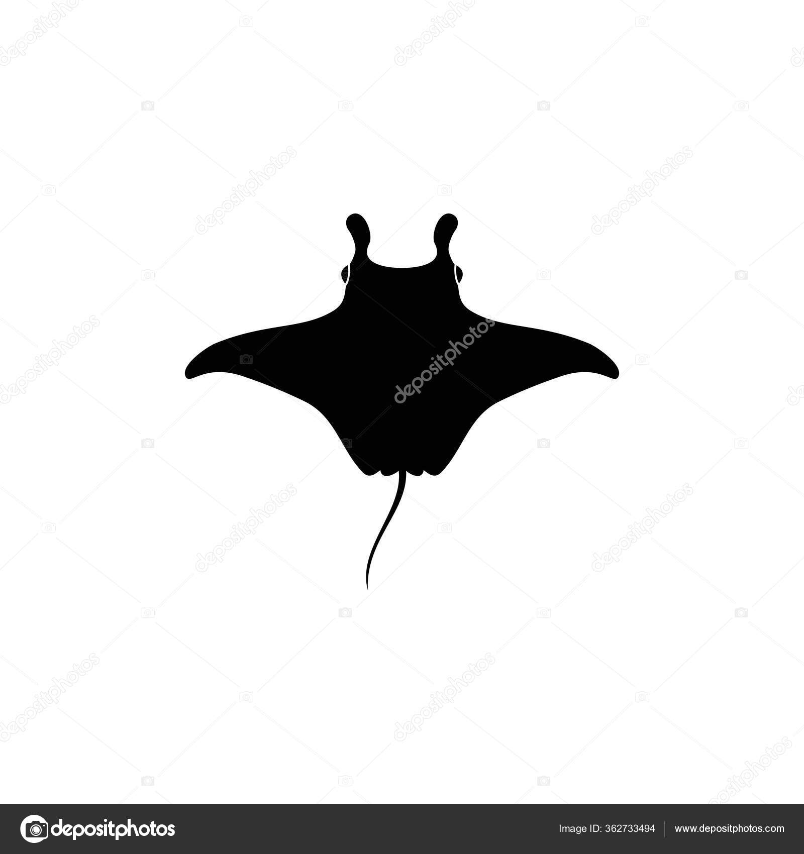Manta Fisk Silhuett Vilda Djur Logotyp Vektor Design — stockvektor av  ©Artpray 362733494, image size:1600x1700