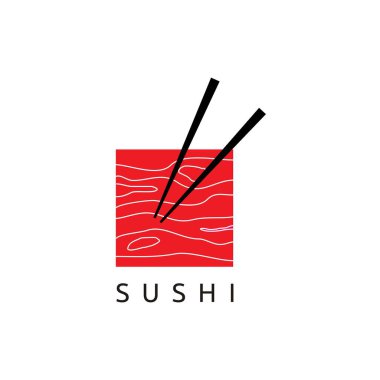 Chopstick Swoosh Bowl Doğu Japon Mutfağı, Japon suşi deniz ürünleri logosu ilham kaynağı