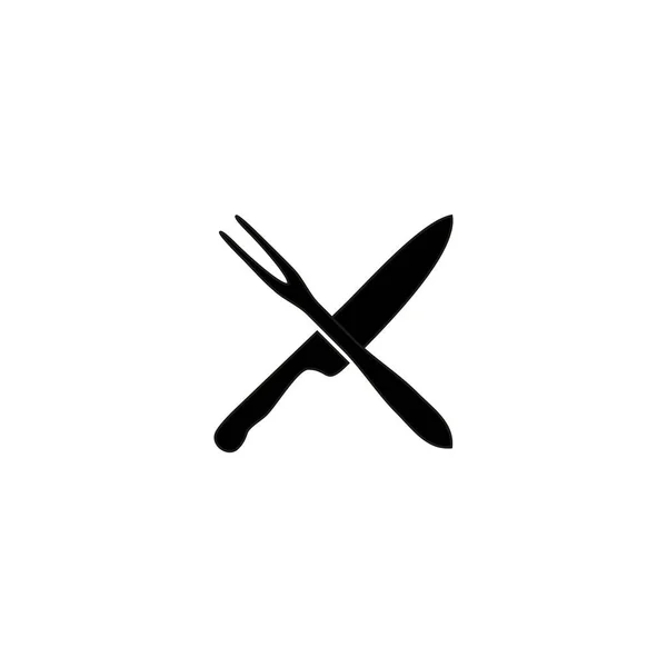Вектор Логотипа Крестового Ножа Вилки Лицензионные Стоковые Иллюстрации