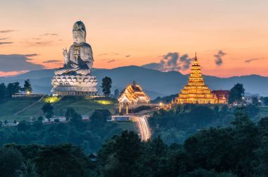 Tapınak wat hyua pla kang (Çin Tapınağı) Chiang Rai, Asya Thail