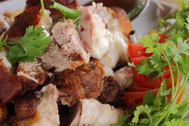 Domuz yağı, çizgili domuz eti yemek, domuz eti kızartma tarifi, Ge yakın çekim