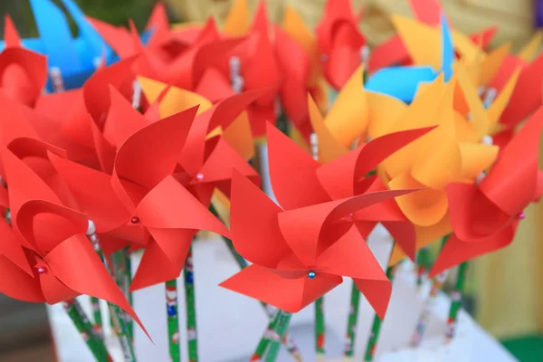 Colorful paper windmill. — Stock Photo, Image