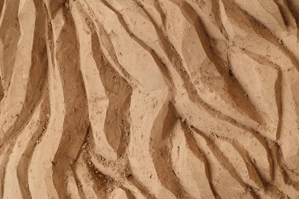 Fond de texture de sable avec ligne abstraite sculptée dessus . — Photo