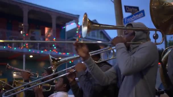 Street Zenészek Fellépnek Francia Negyed New Orleans — Stock videók