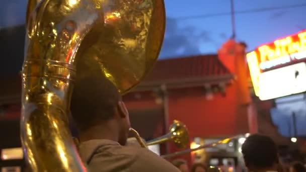 Fiatal Utcai Zenészek Bourbon Utcában — Stock videók