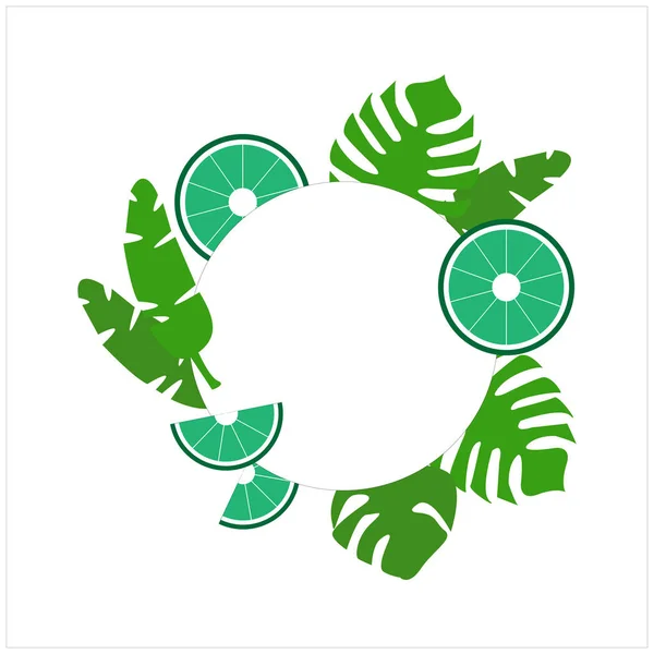  Parlak turunçgil meyveli yuvarlak çerçeve