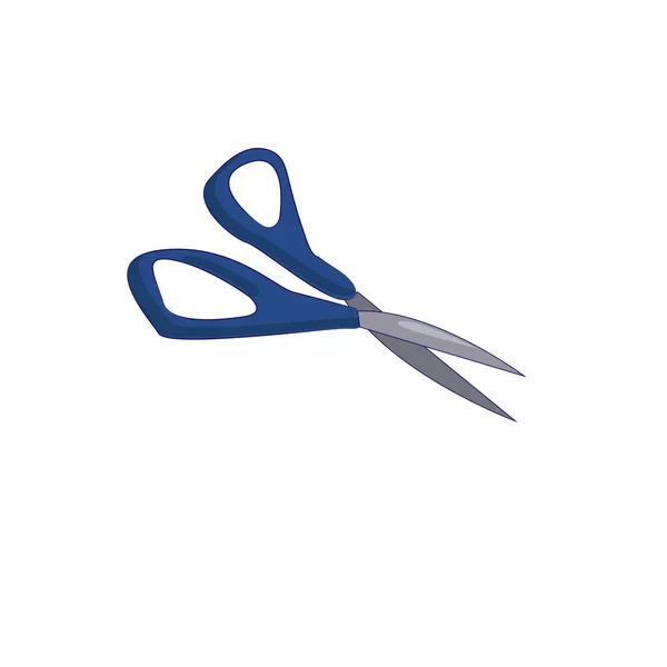 beyaz zemin üzerinde mavi makas