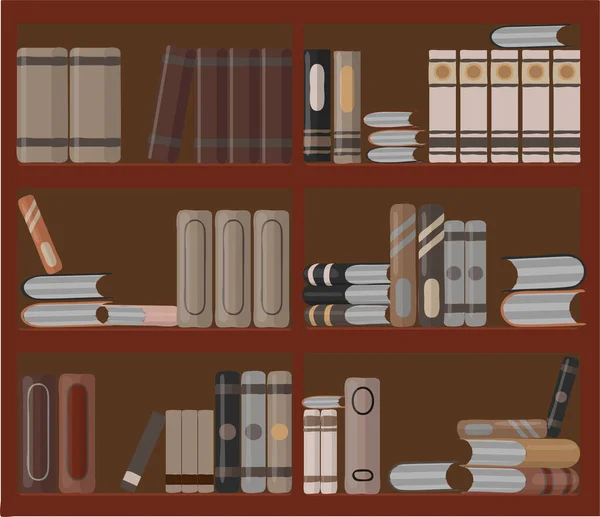 Kitaplı çanta. Çok renkli kitap dikenli kitap rafları. Düz biçimli vektör illüstrasyonu