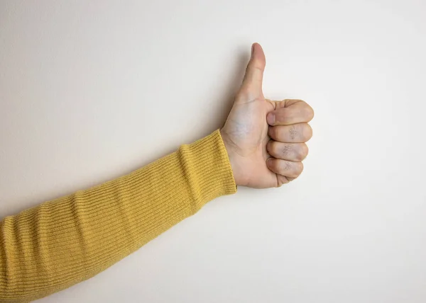 Thumbs Hand Gesture Sign Approval Concept — Stock Photo, Image