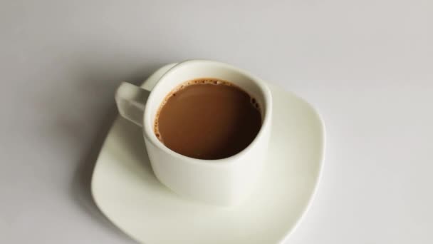 Collezione Caffè Espresso Cup Isolato Sfondo Bianco — Video Stock