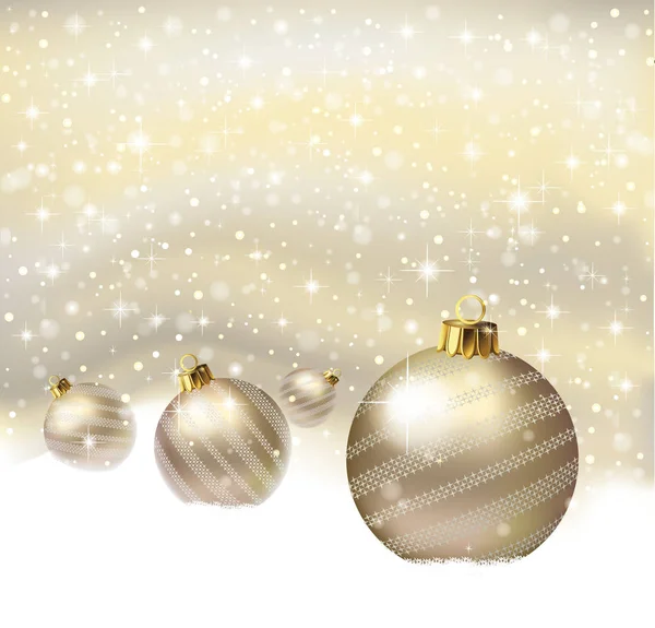 Christmas golden background — Stock Vector