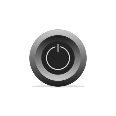 Elektronik için güç düğmesinin vektör illüstrasyonu