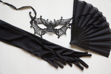 Güzel kostüm ayrıntıları ve karnaval aksesuarları.