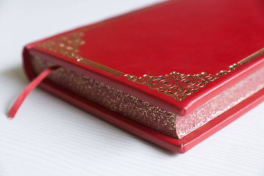 Fransız ciltleyici, el yapımı kitaplar, altın damgalı hakiki deri çanta..